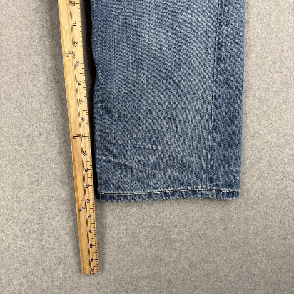 BKE Jeans Mens 34x31 Light Wash Jake Straight Leg Denim Western Whiskering - Picture 12 of 14